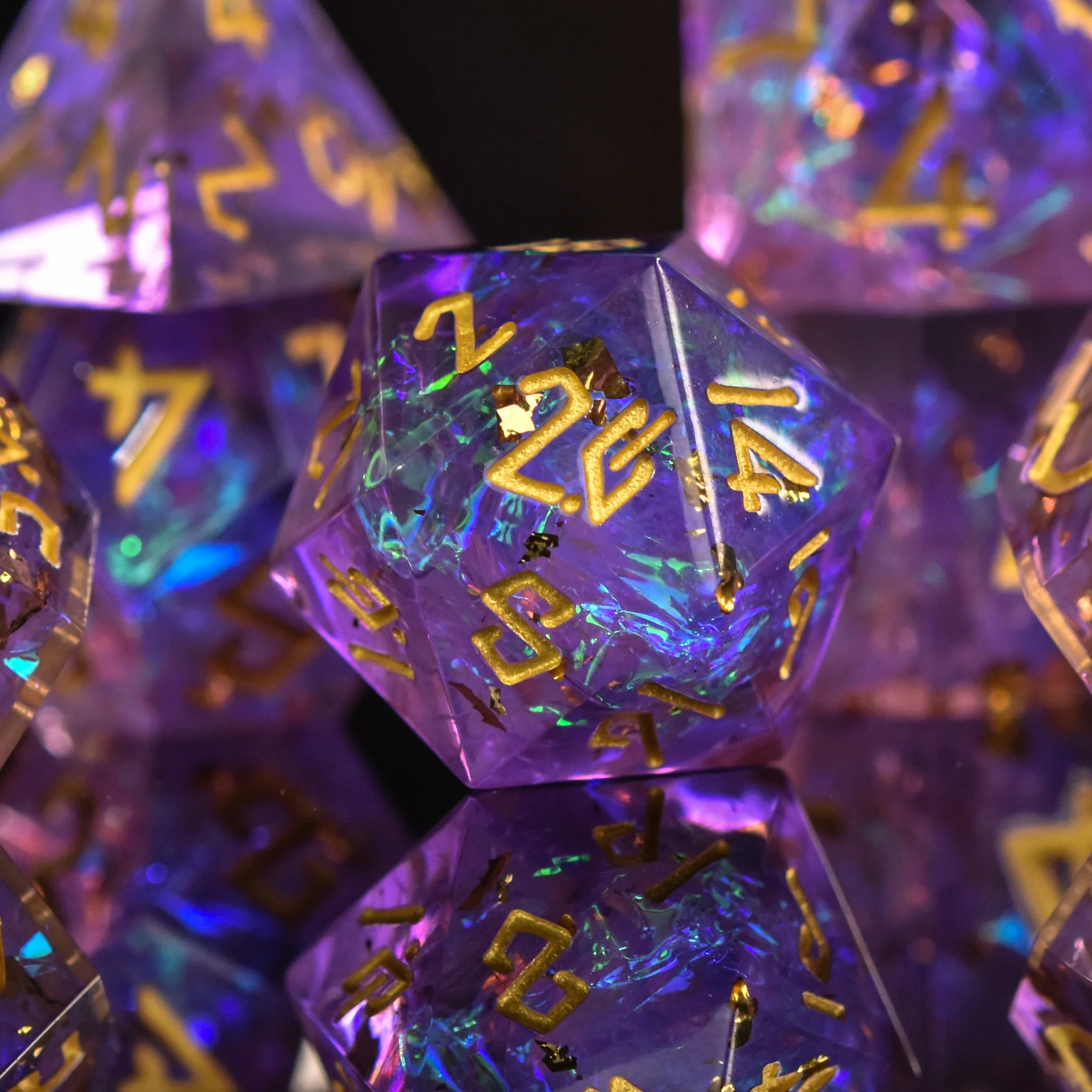 Conjure Celestial Sharp-Edged Resin Dice Set - Image 3