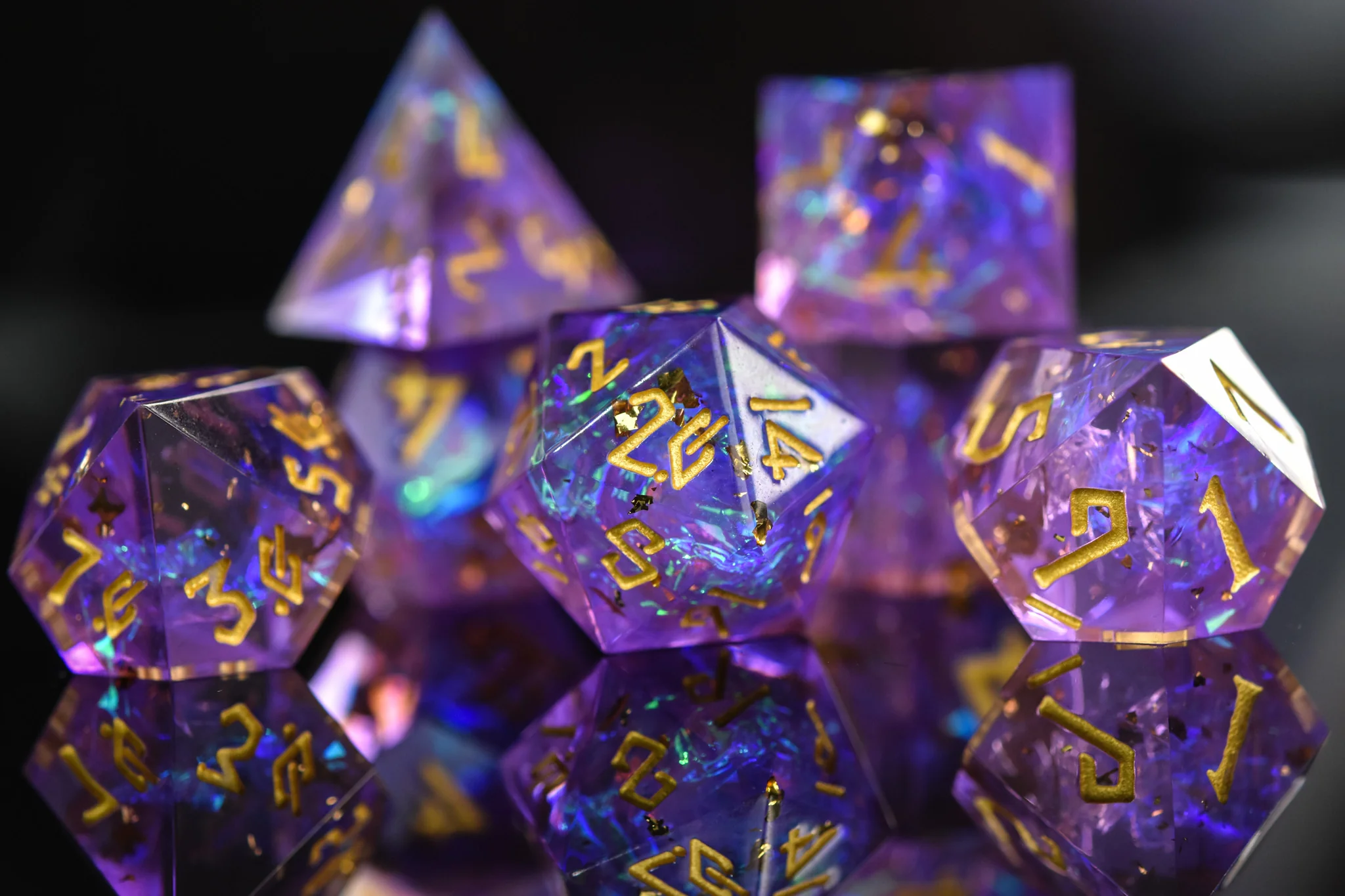 Conjure Celestial Sharp-Edged Resin Dice Set - Image 4