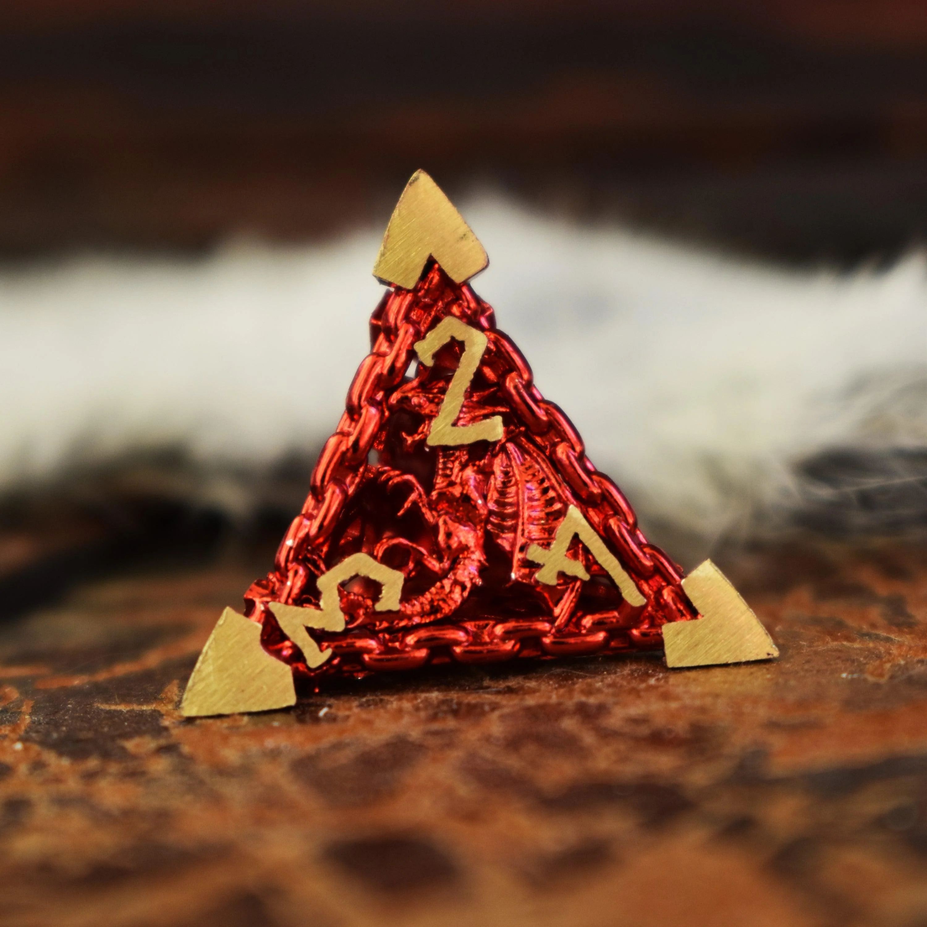 Dragon's Lair Hollow Metal Dice Set - Red - Image 4