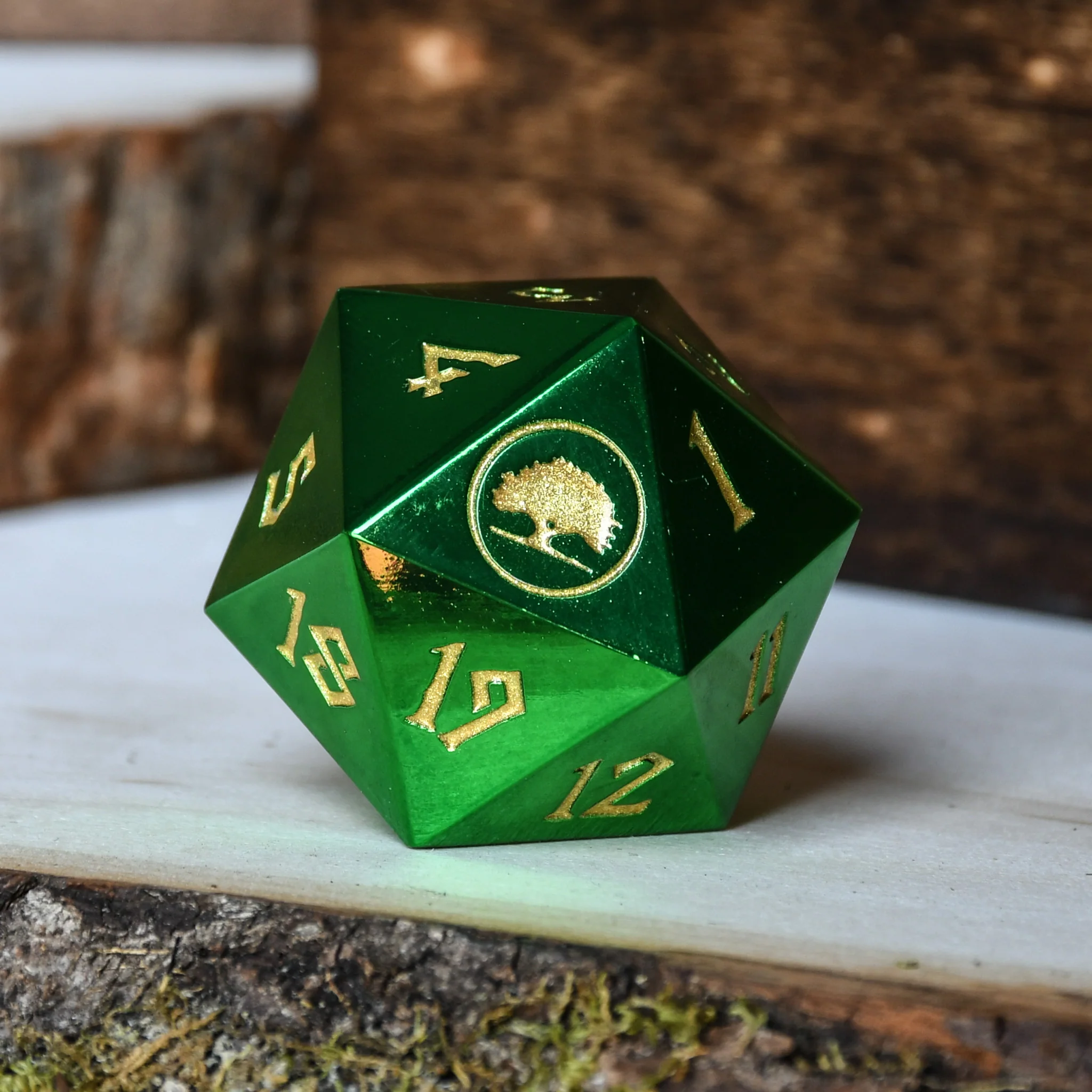 Forest Mana Spindown Metal D20 - Image 3