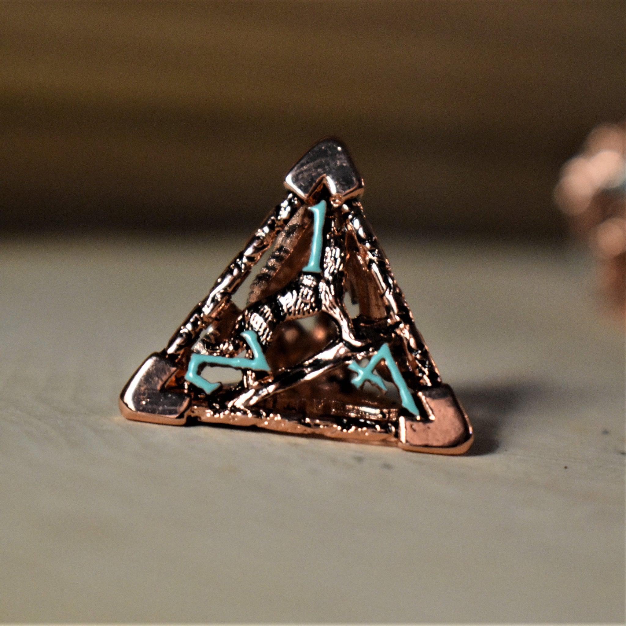 Legends of Valhalla - Copper and Blue Hollow Metal Dice Set - Image 4