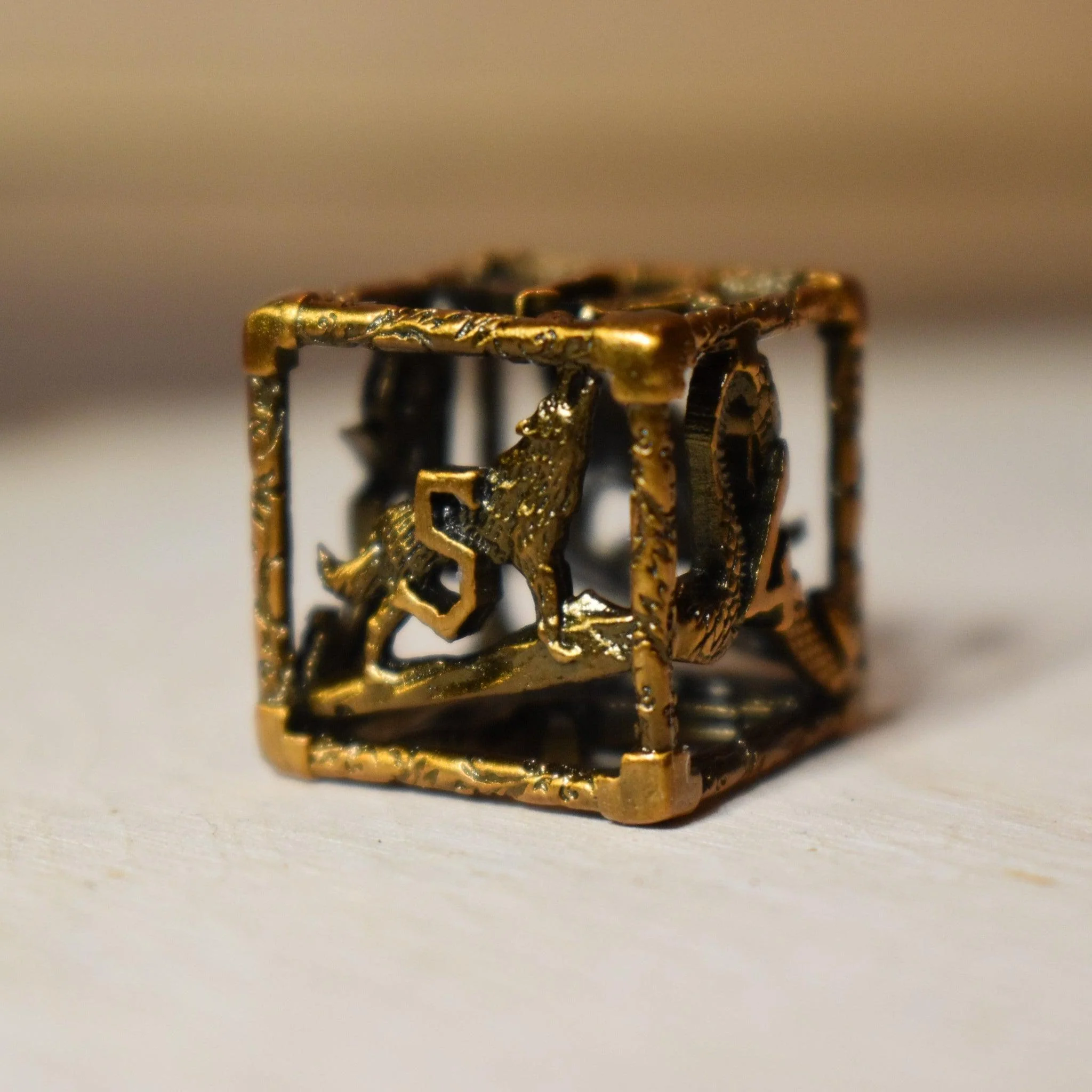 Legends of Valhalla - Golden Brass Hollow Metal Dice Set - Image 6