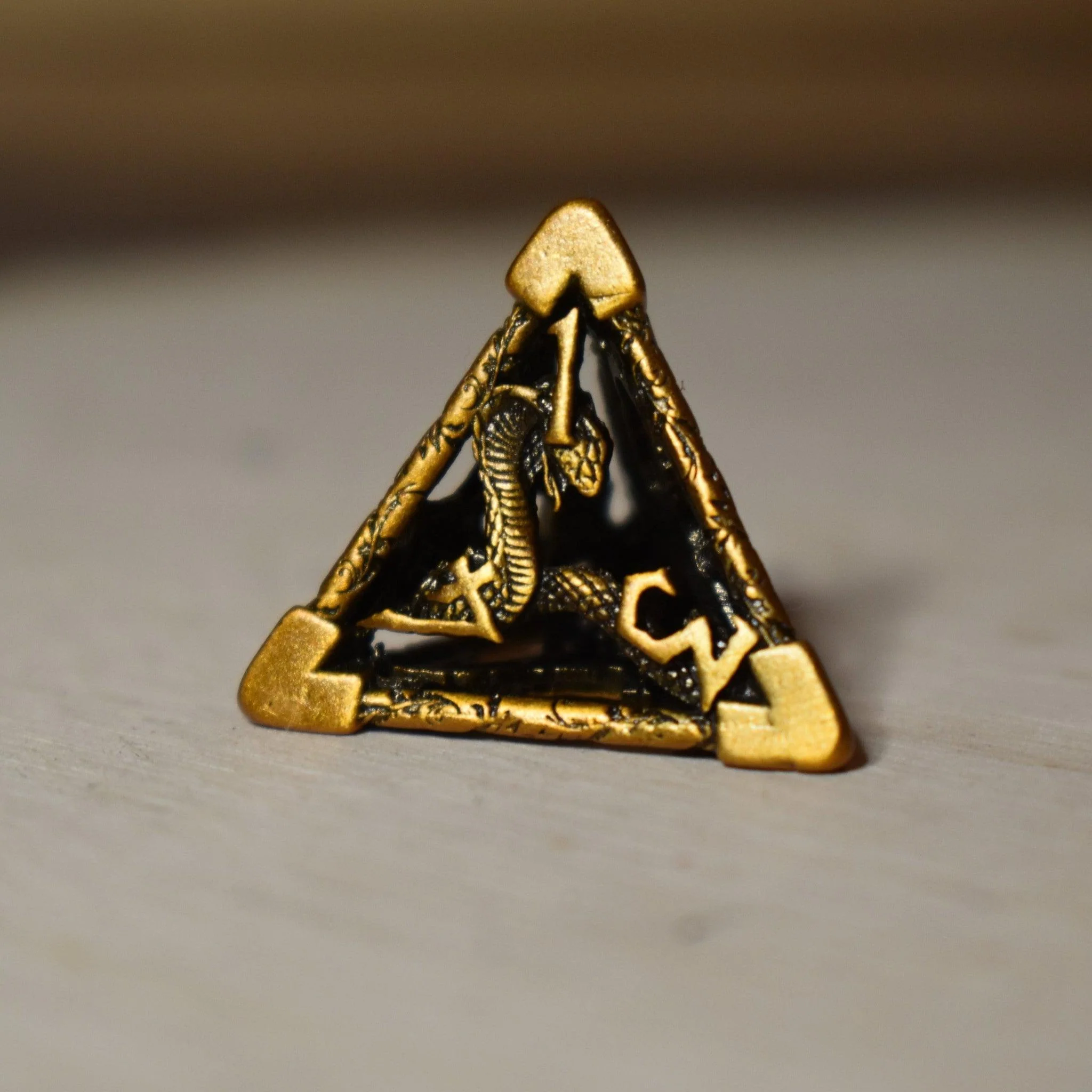 Legends of Valhalla - Golden Brass Hollow Metal Dice Set - Image 7