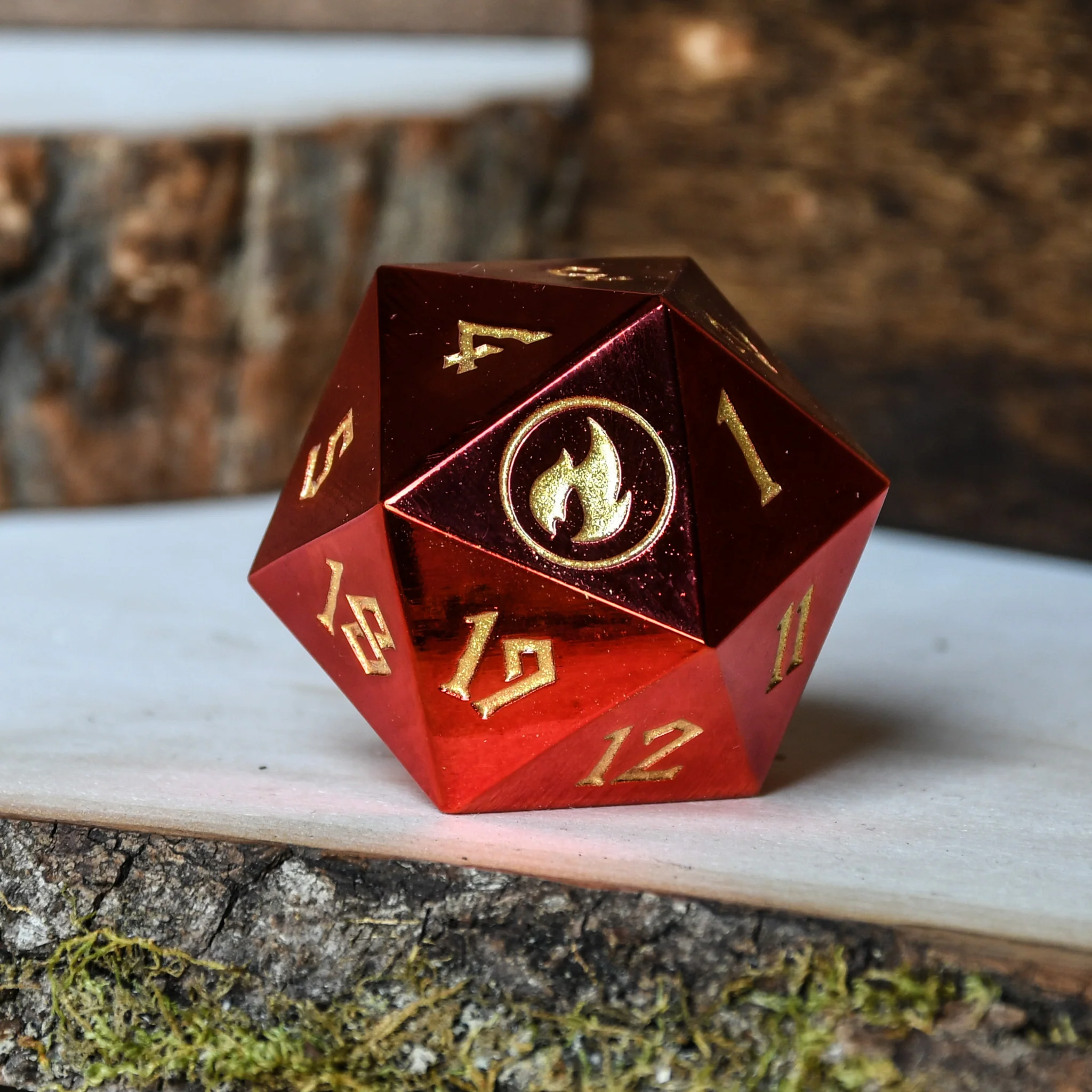 Mountain Mana Spindown Metal D20 - Image 3
