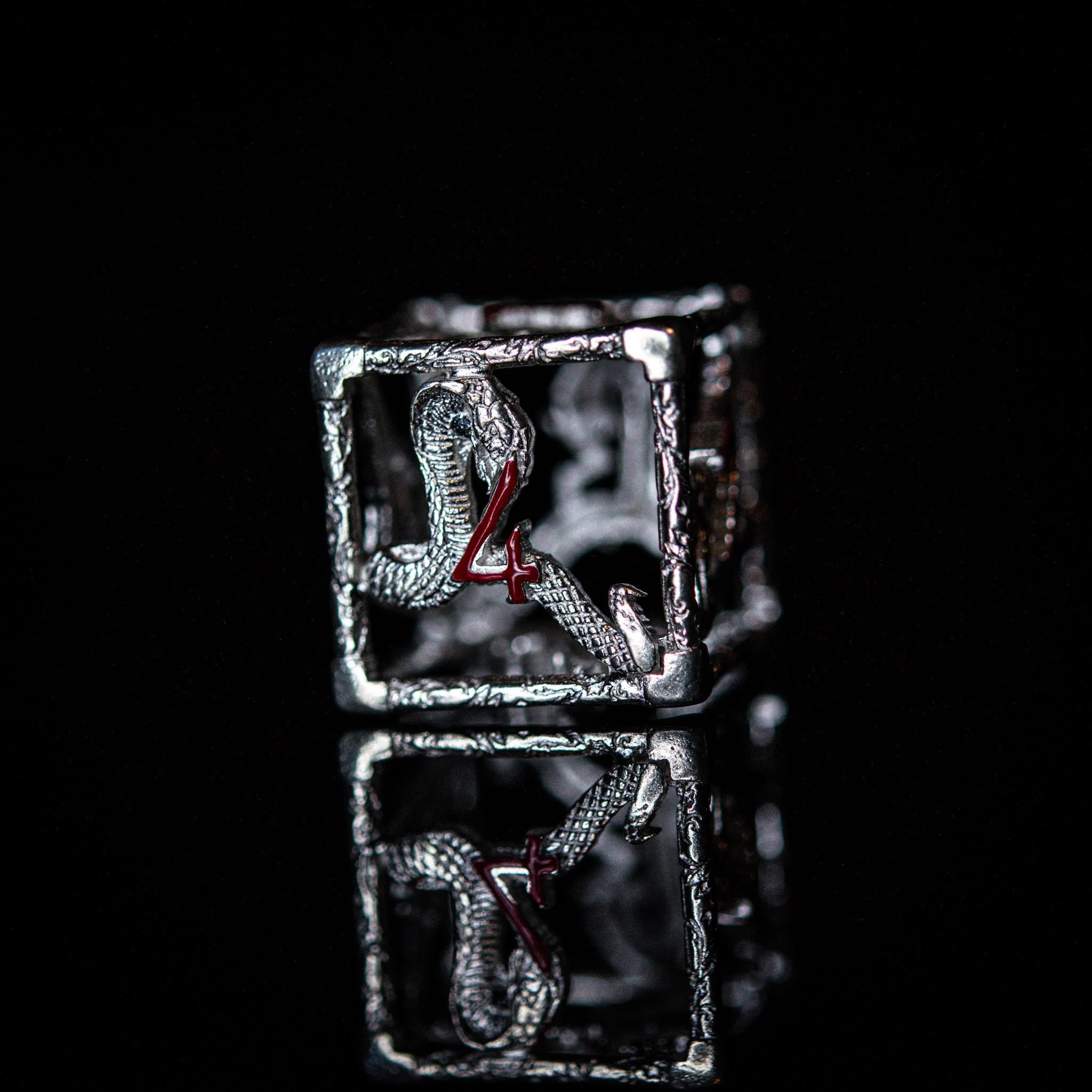 NYCC Exclusive Sterling Silver Dice Set - Red - Image 4