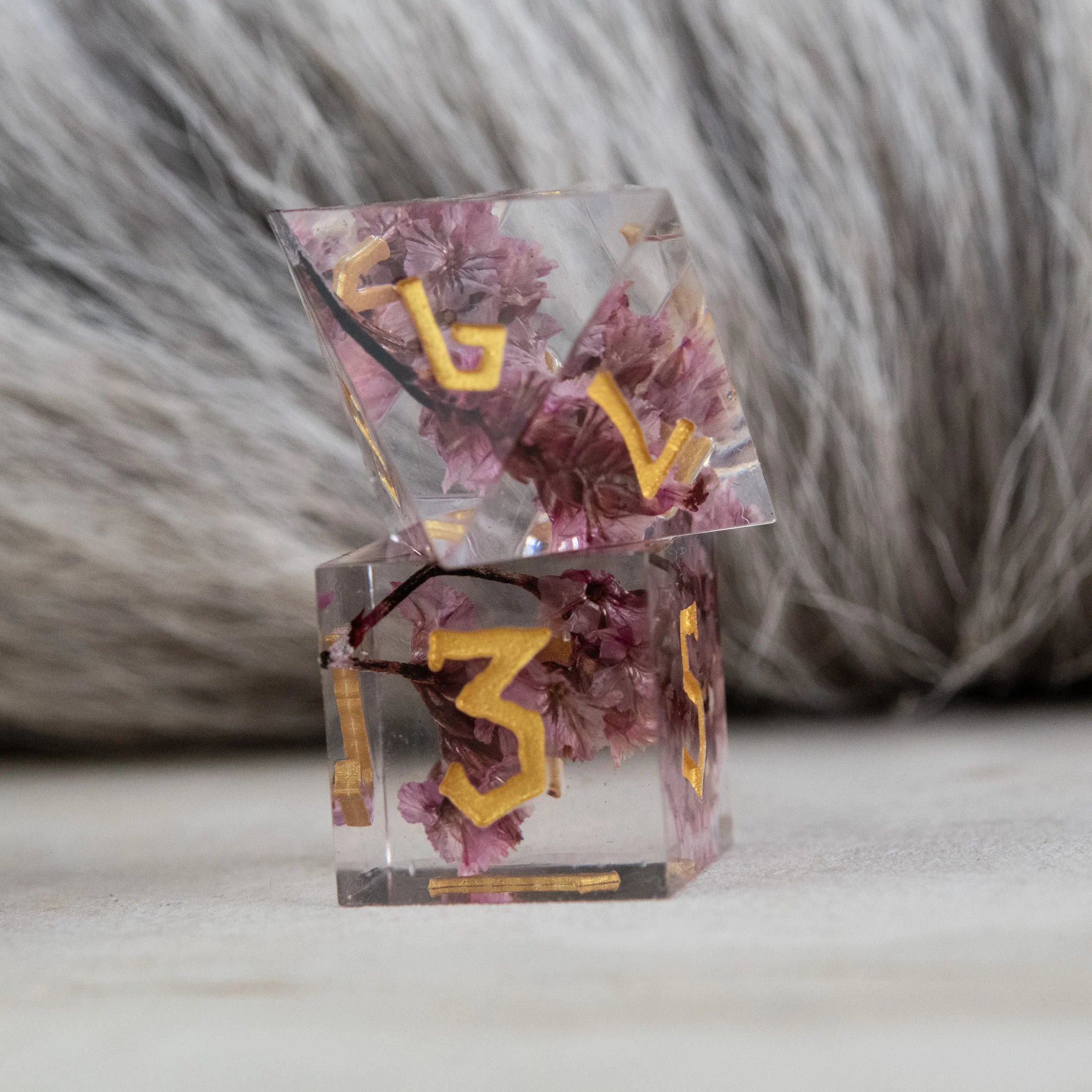 Wither and Bloom Sharp-Edged Resin Dice Set - Image 3
