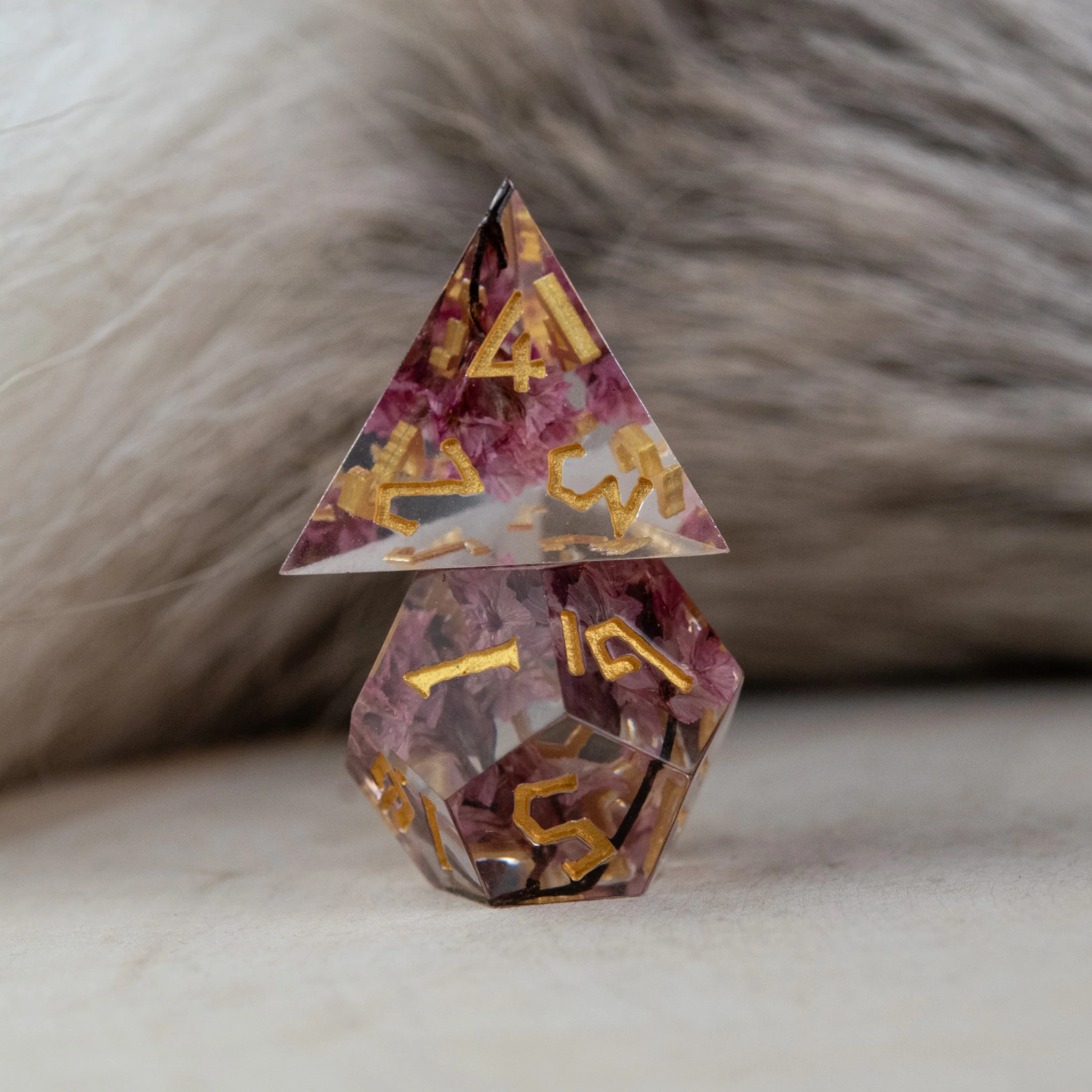 Wither and Bloom Sharp-Edged Resin Dice Set - Image 7